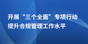 开展“”三个全面”专项行动 提升合规管理工作水平